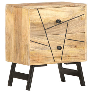 vidaXL Nightstand 40x30x50 cm Solid Mango Wood