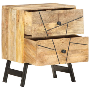 vidaXL Nightstand 40x30x50 cm Solid Mango Wood