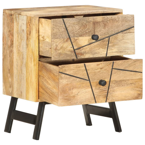 vidaXL Nightstand 40x30x50 cm Solid Mango Wood