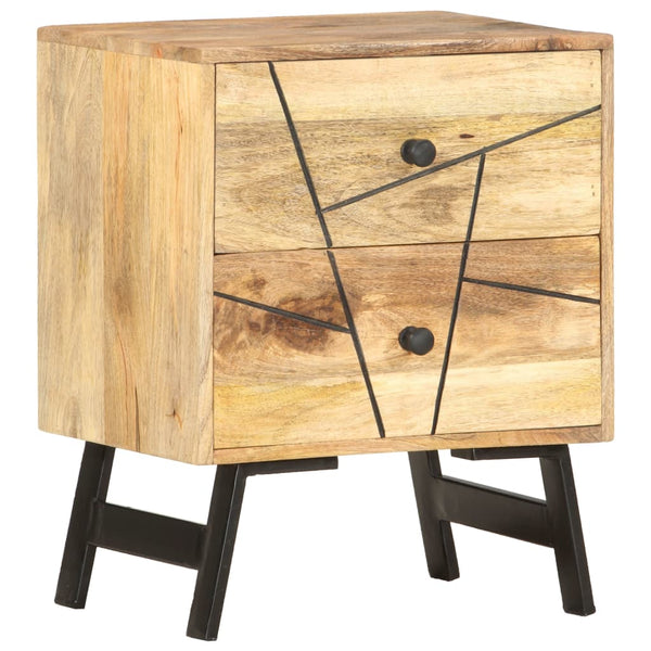 vidaXL Nightstand 40x30x50 cm Solid Mango Wood