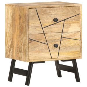 vidaXL Nightstand 40x30x50 cm Solid Mango Wood