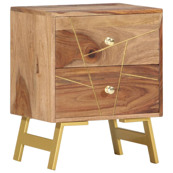 vidaXL Bedside Cabinet 40x30x50 cm Solid Acacia Mango Wood