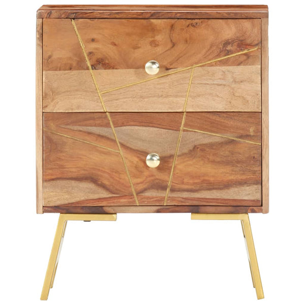 vidaXL Bedside Cabinet 40x30x50 cm Solid Acacia Mango Wood