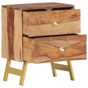 vidaXL Bedside Cabinet 40x30x50 cm Solid Acacia Mango Wood