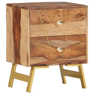 vidaXL Bedside Cabinet 40x30x50 cm Solid Acacia Mango Wood