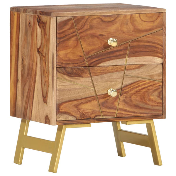 vidaXL Bedside Cabinet 40x30x50 cm Solid Acacia Mango Wood