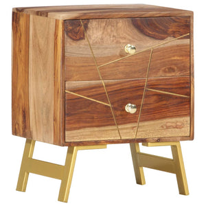 vidaXL Bedside Cabinet 40x30x50 cm Solid Acacia Mango Wood