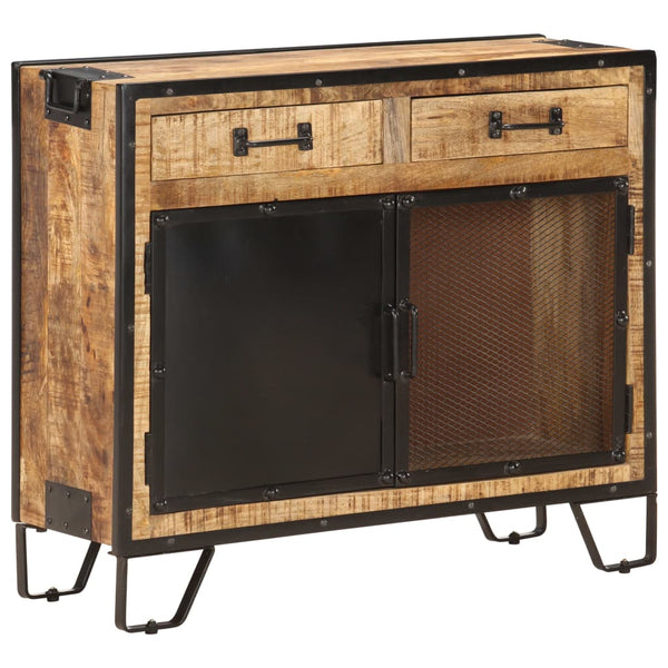 vidaXL Sideboard 80x31x71 cm Rough Solid Mango Wood