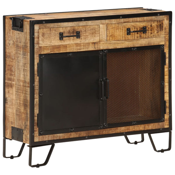 vidaXL Sideboard 80x31x71 cm Rough Solid Mango Wood