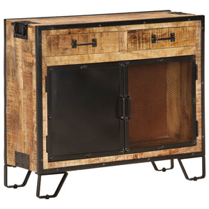 vidaXL Sideboard 80x31x71 cm Rough Solid Mango Wood