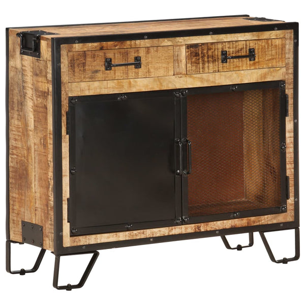 vidaXL Sideboard 80x31x71 cm Rough Solid Mango Wood