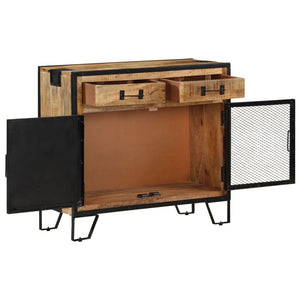 vidaXL Sideboard 80x31x71 cm Rough Solid Mango Wood