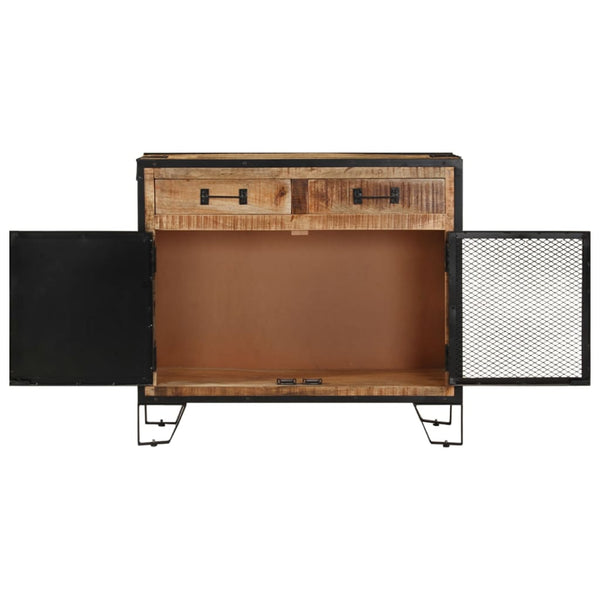 vidaXL Sideboard 80x31x71 cm Rough Solid Mango Wood