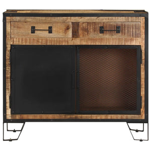 vidaXL Sideboard 80x31x71 cm Rough Solid Mango Wood