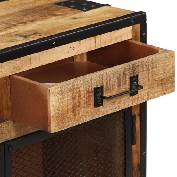 vidaXL Sideboard 80x31x71 cm Rough Solid Mango Wood