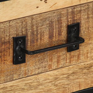vidaXL Sideboard 80x31x71 cm Rough Solid Mango Wood