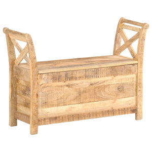 vidaXL Hallway Bench 103 x 33 x 72 cm Solid Mango Wood