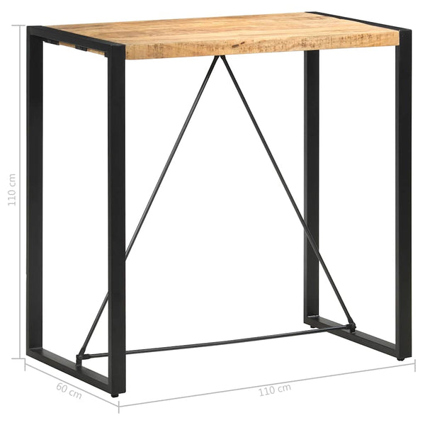 vidaXL Bar Table 110 x 60 x 110 cm Solid Mango Wood