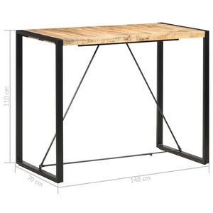vidaXL Bar Table 140 x 70 x 110 cm Solid Mango Wood