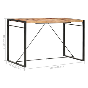 vidaXL Bar Table 180 x 90 x 110 cm Solid Acacia Wood