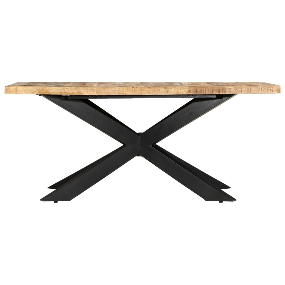 vidaXL Dining Table 180 x 90 x 76 cm Rough Solid Mango Wood