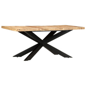 vidaXL Dining Table 180 x 90 x 76 cm Rough Solid Mango Wood