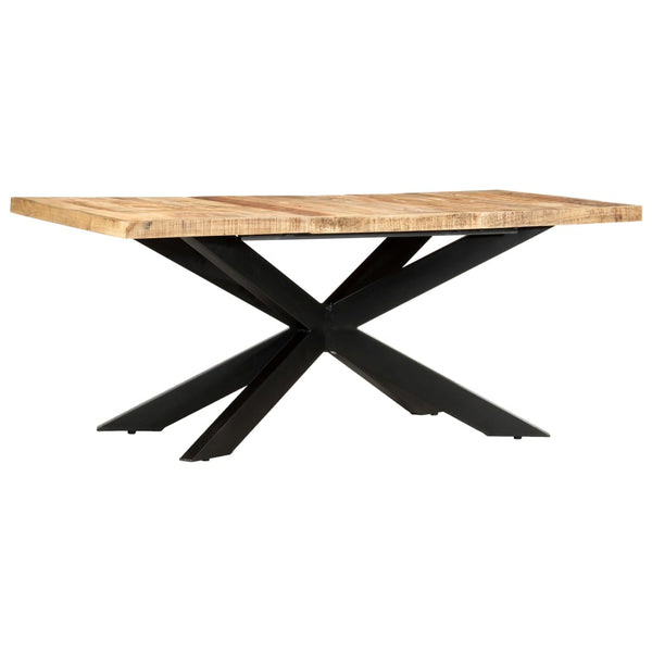 vidaXL Dining Table 180 x 90 x 76 cm Rough Solid Mango Wood
