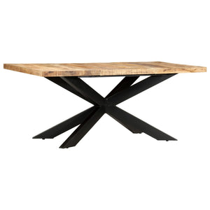 vidaXL Dining Table 180 x 90 x 76 cm Rough Solid Mango Wood