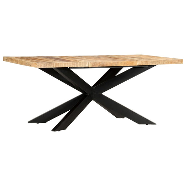 vidaXL Dining Table 180 x 90 x 76 cm Rough Solid Mango Wood