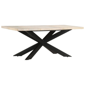 vidaXL Dining Table 180 x 90 x 76 cm Solid Bleached Mango Wood