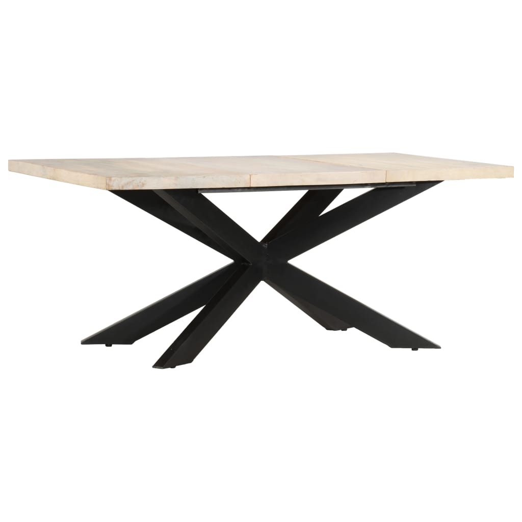 vidaXL Dining Table 180 x 90 x 76 cm Solid Bleached Mango Wood