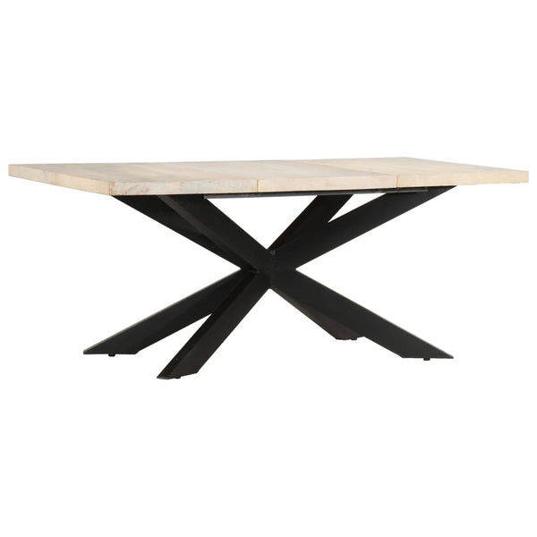 vidaXL Dining Table 180 x 90 x 76 cm Solid Bleached Mango Wood