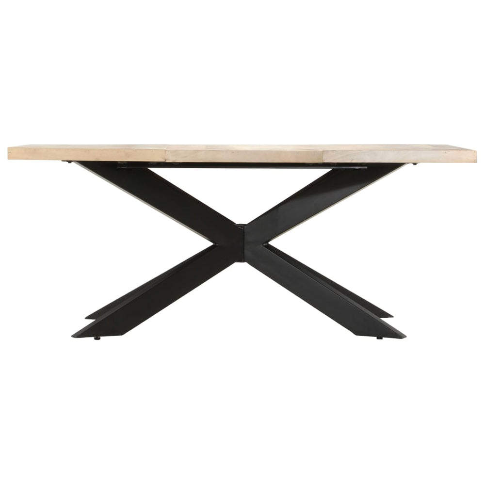 vidaXL Dining Table 180 x 90 x 76 cm Solid Bleached Mango Wood