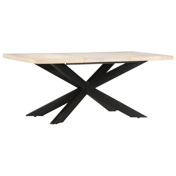 vidaXL Dining Table 180 x 90 x 76 cm Solid Bleached Mango Wood