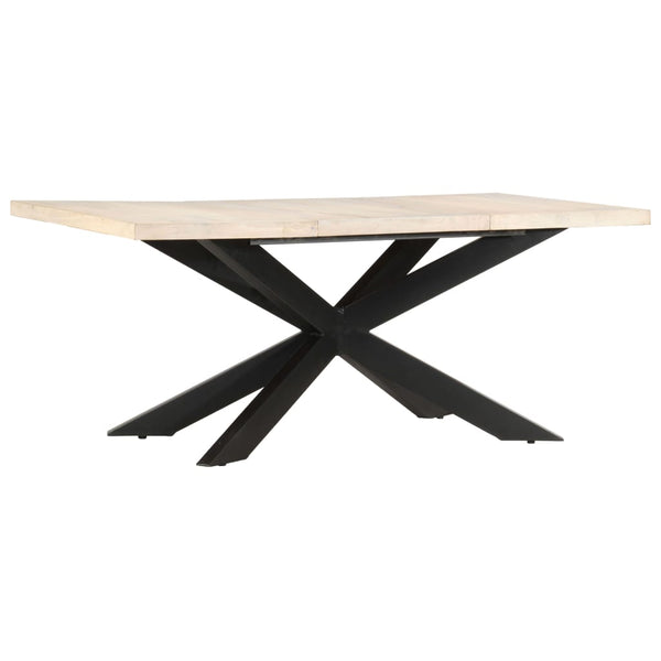 vidaXL Dining Table 180 x 90 x 76 cm Solid Bleached Mango Wood
