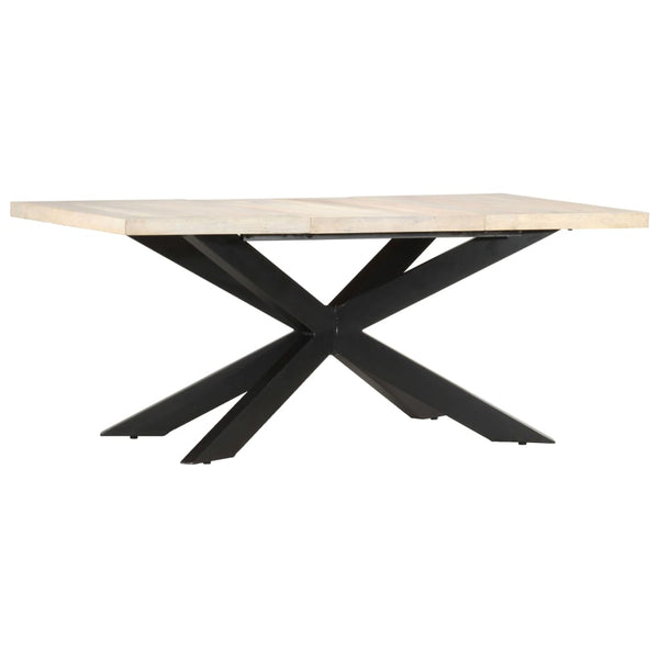 vidaXL Dining Table 180 x 90 x 76 cm Solid Bleached Mango Wood