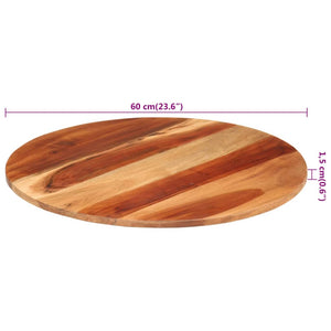 vidaXL Tabletop Solid Rosewood Round 15-16 mm 60 cm