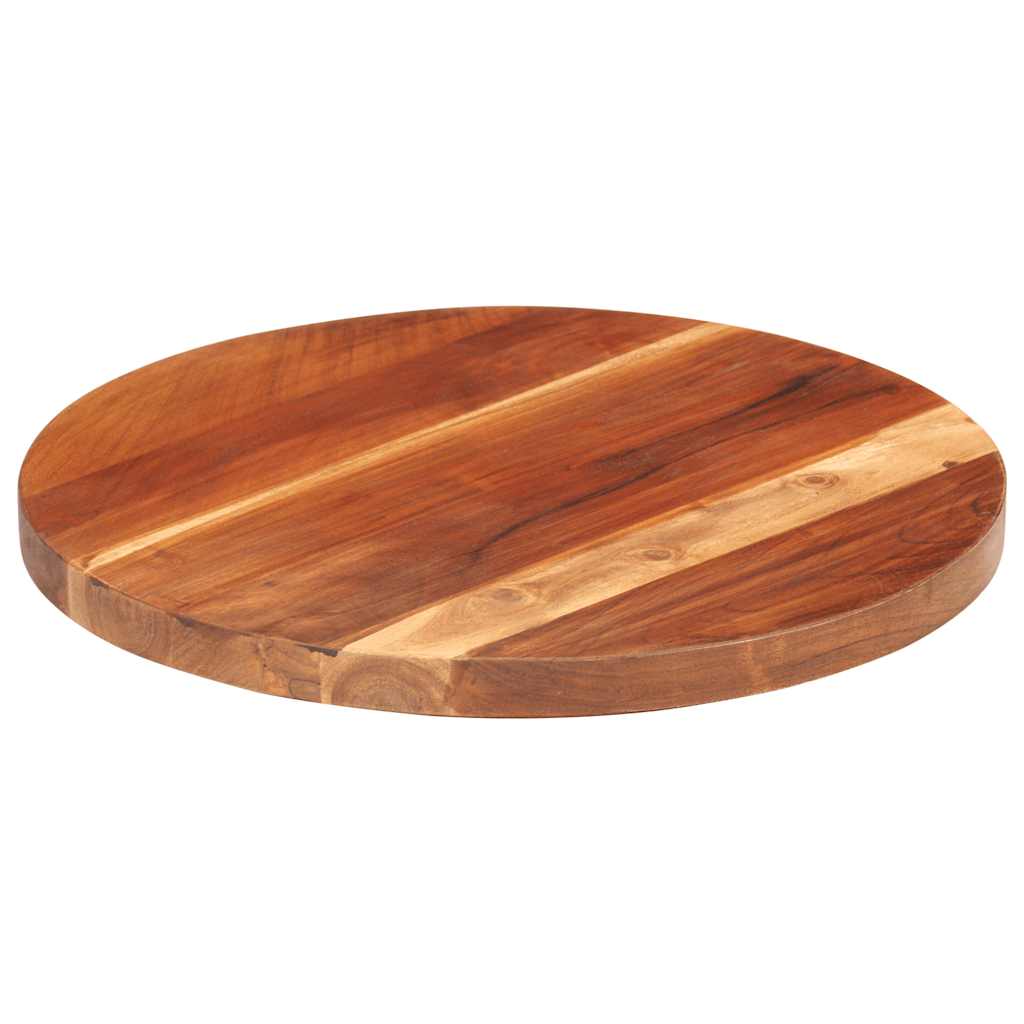 vidaXL Table Top Solid Sheesham Wood Round 25-27 mm 40 cm