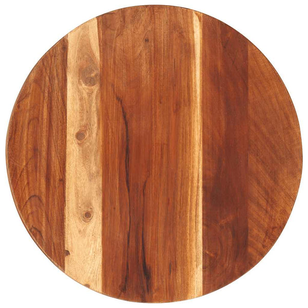 vidaXL Table Top Solid Sheesham Wood Round 25-27 mm 40 cm