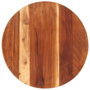 vidaXL Table Top Solid Sheesham Wood Round 25-27 mm 40 cm