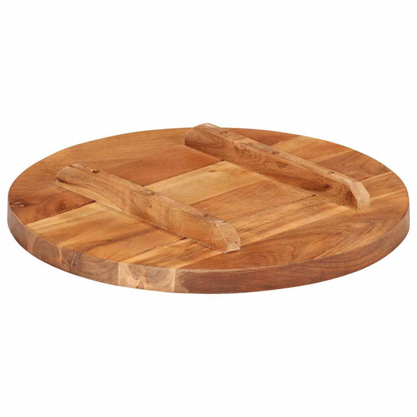 vidaXL Table Top Solid Sheesham Wood Round 25-27 mm 40 cm
