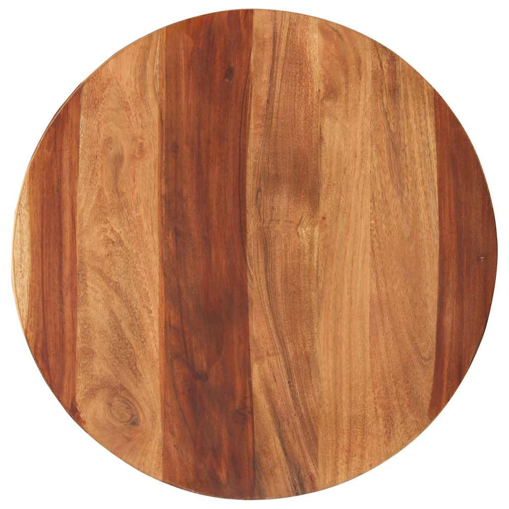 vidaXL Tabletop Solid Acacia Wood Round 25-27 mm 50 cm