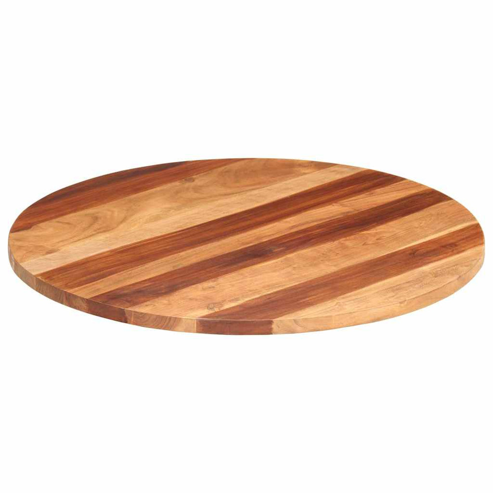 vidaXL Table Top Solid Acacia Wood Round 25-27 mm 80 cm