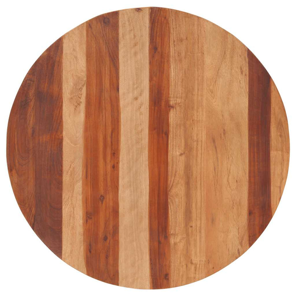 vidaXL Table Top Solid Acacia Wood Round 25-27 mm 80 cm