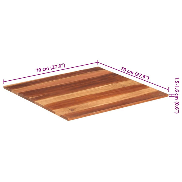 vidaXL Tabletop Solid Rosewood 15-16 mm 70x70 cm