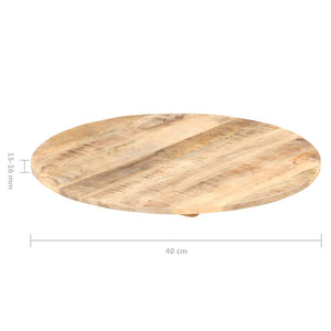 vidaXL Tabletop Solid Mango Wood Round 15-16 mm 40 cm