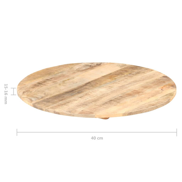 vidaXL Tabletop Solid Mango Wood Round 15-16 mm 40 cm