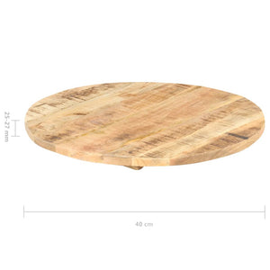 vidaXL Tabletop Solid Mango Wood Round 25-27 mm 40 cm