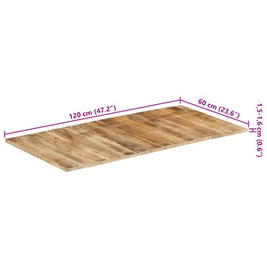 vidaXL Tabletop Solid Mango Wood 15-16 mm 120x60 cm