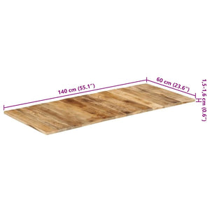 vidaXL Tabletop Solid Mango Wood 15-16 mm 140x60 cm